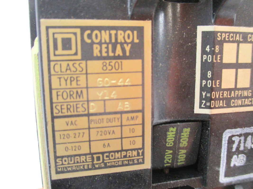 SQUARE D 8501GO-44 SER. D 120V 10A NSNP