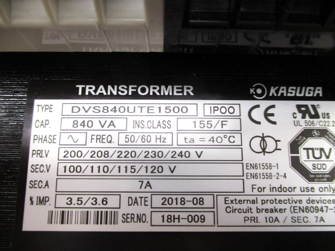 KASUGA DVS840UTE1500 240V 7A NSMP