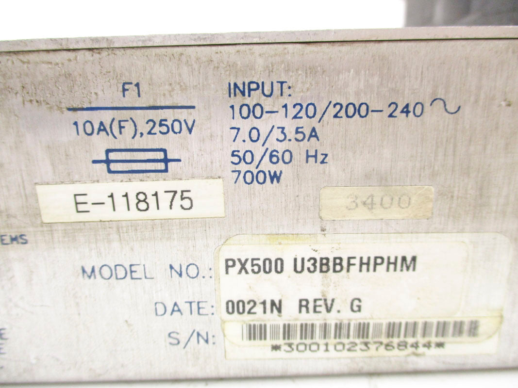 LH RESEARCH PX500U3BBFHPHM 240V 3.5A UNMP