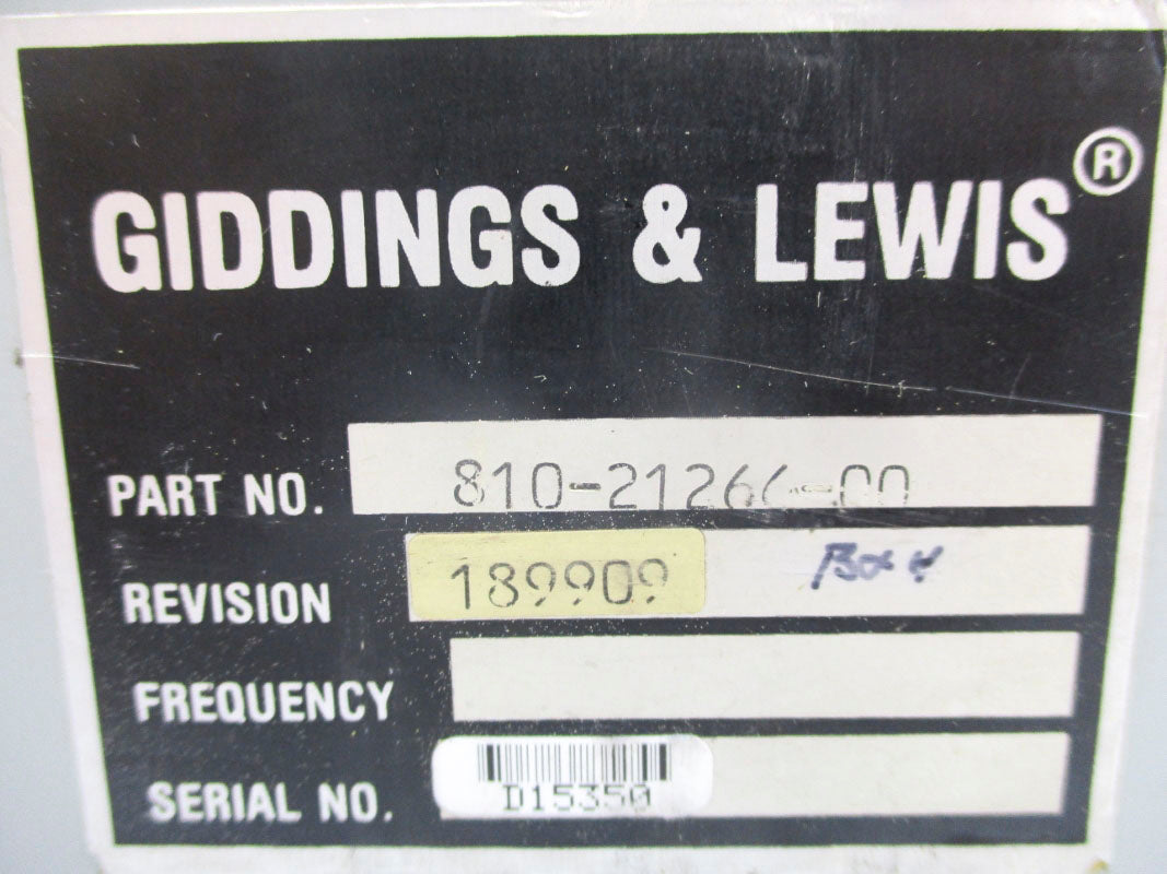GIDDINGS & LEWIS 810-21266-00 UNMP