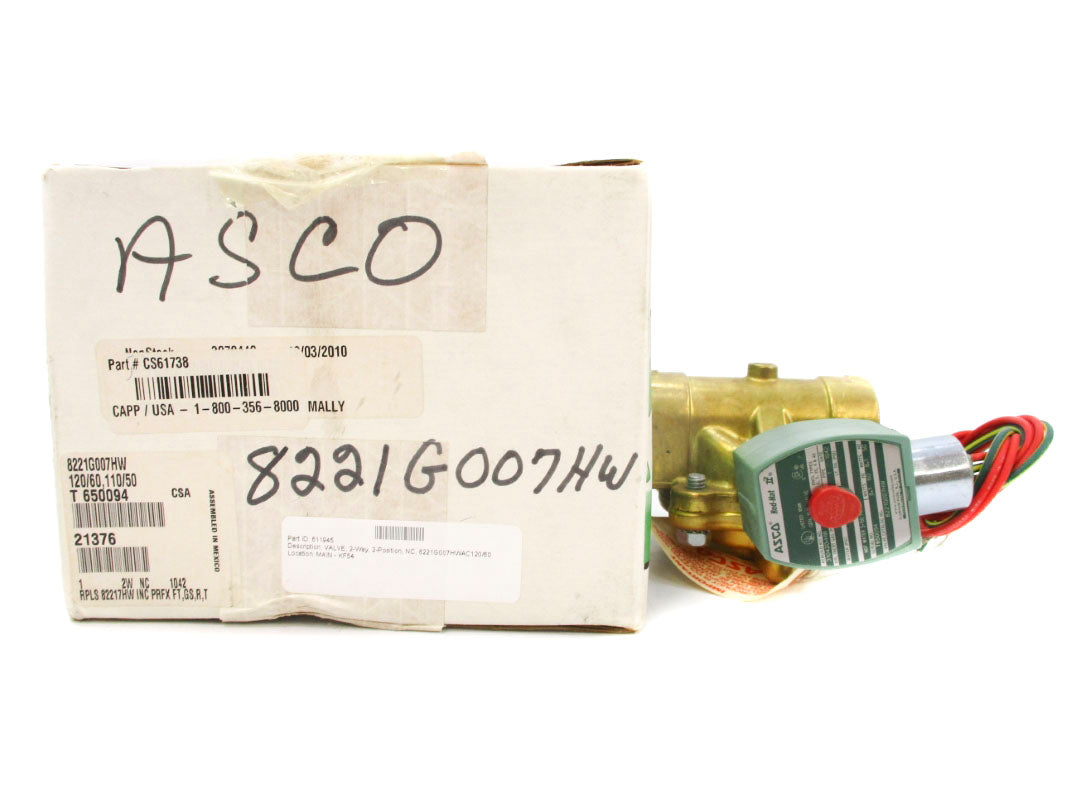 ASCO 8221G007HW 120V 150PSI NSMP