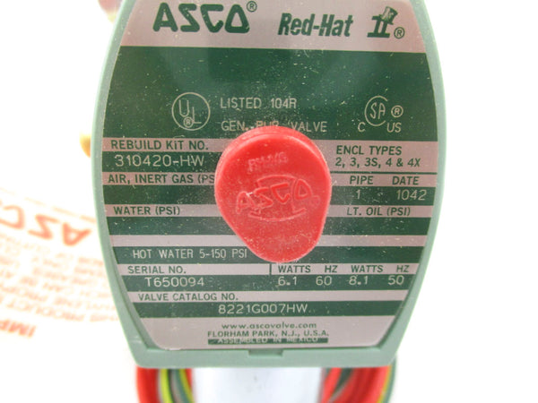 ASCO 8221G007HW 120V 150PSI NSMP