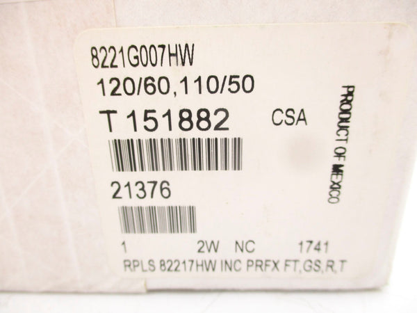 ASCO 8221G007HW 120V NSFS