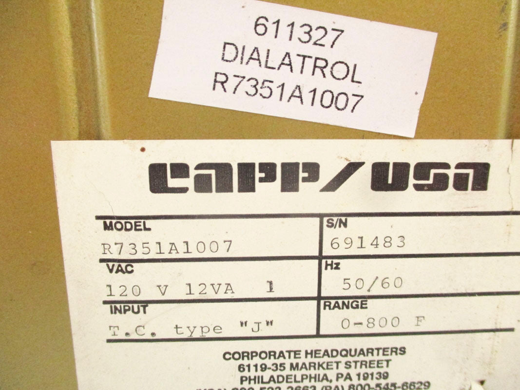 CAPP USA R7351A1007 120V 0-800F REMAN