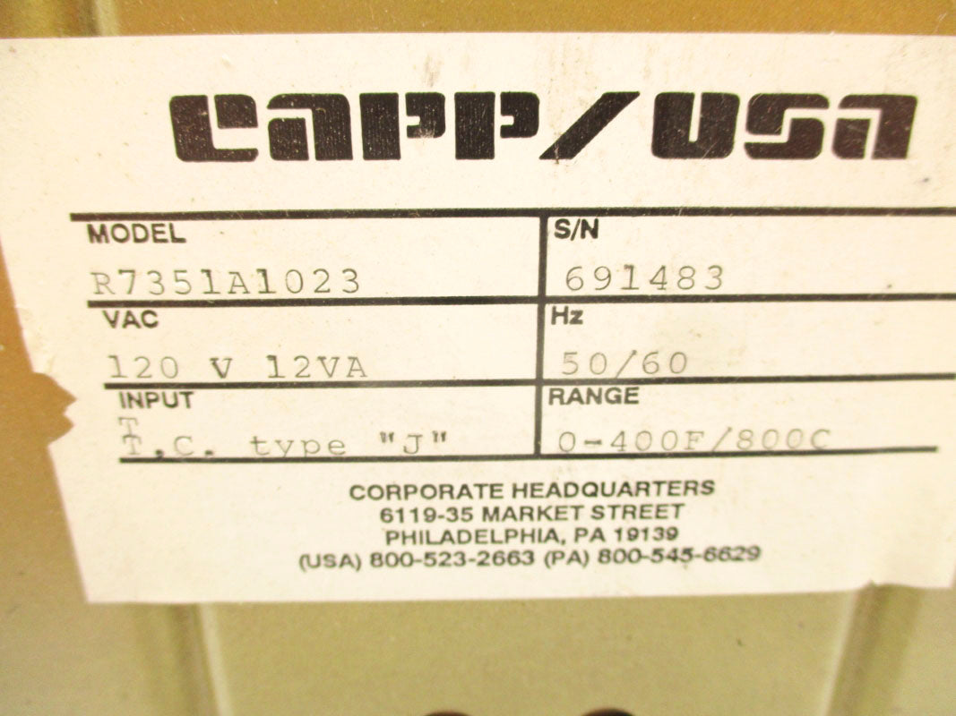 CAPP USA R7351A1023 120V 0-400F REMAN