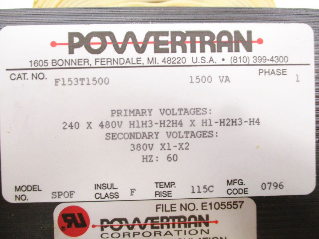 POWERTRAN F153T1500 480V NSMP
