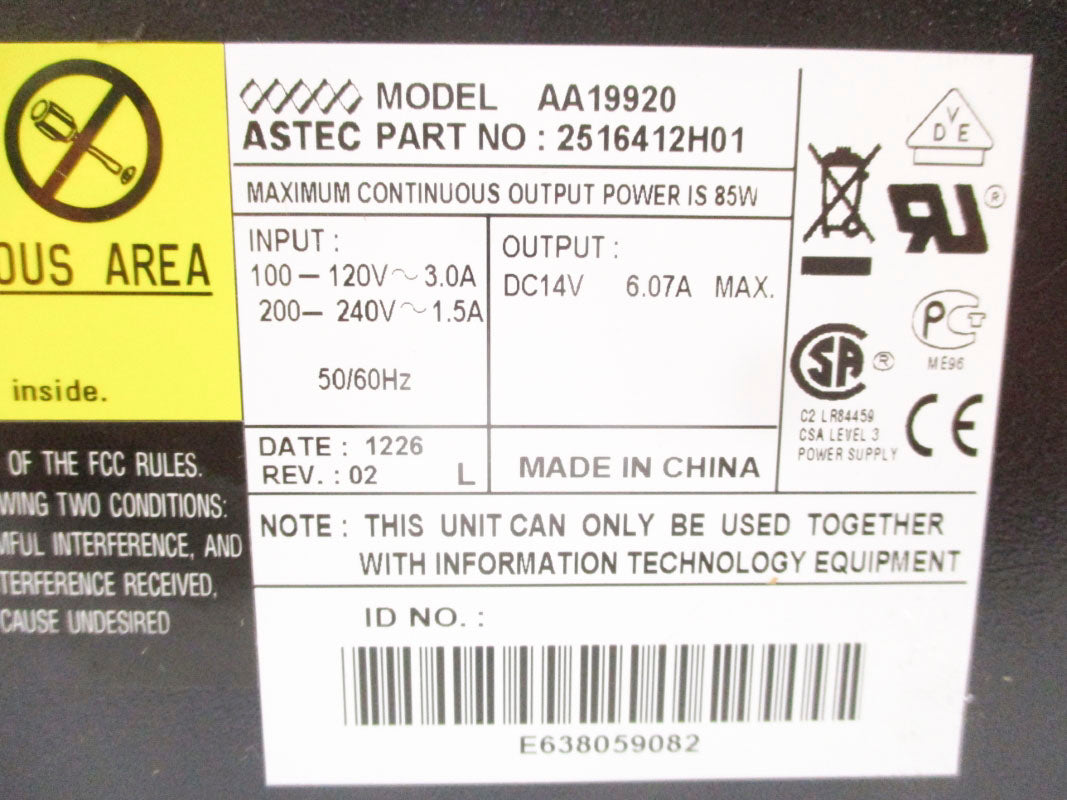 MOTOROLA AA19920 2516412H01 240V 1.5A NSNP
