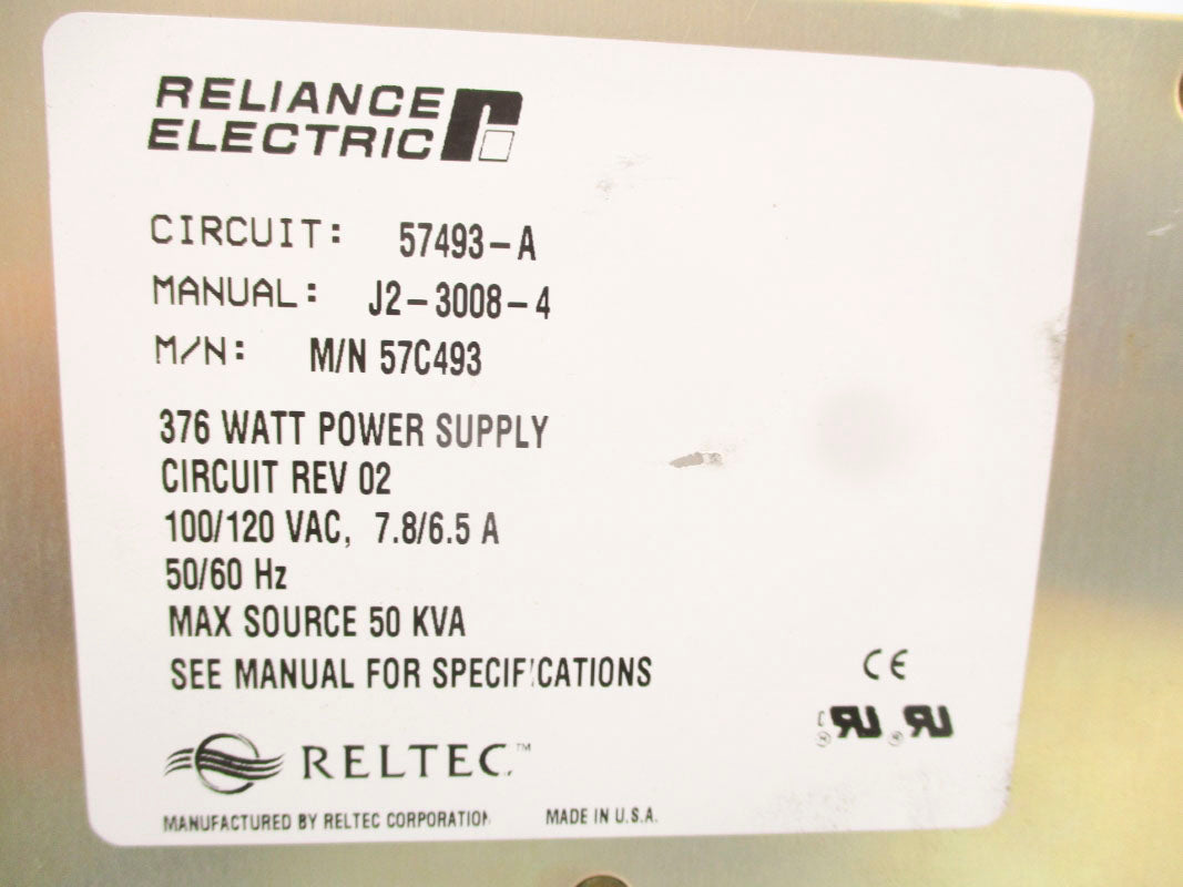 RELIANCE ELECTRIC ES371AMB 57C493 120V 6.5A UNMP