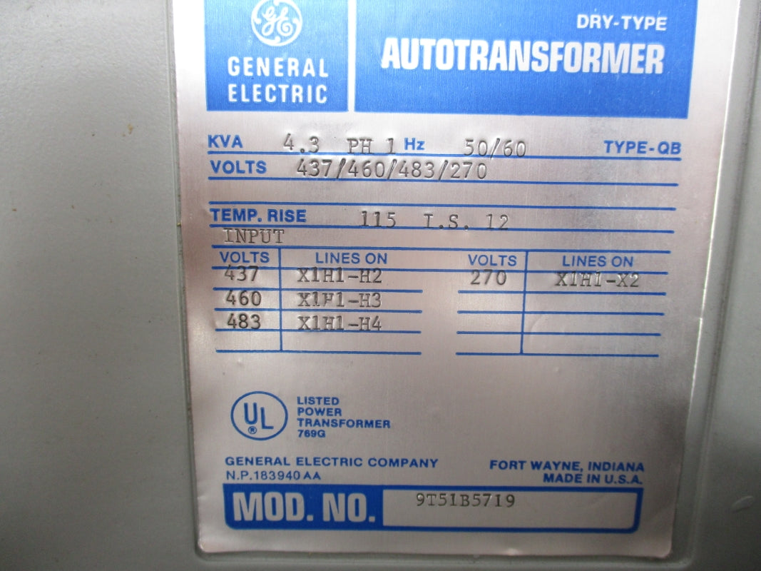 GENERAL ELECTRIC 9T51B5719 483V NSNP
