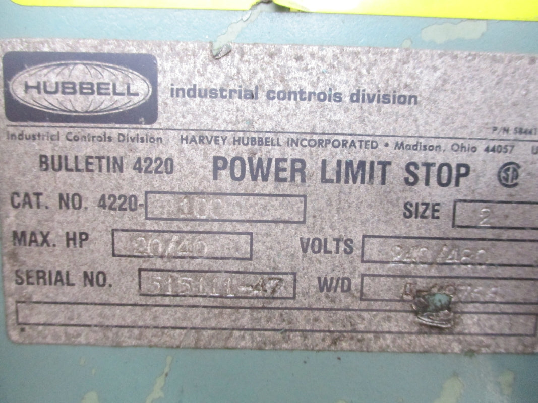 HUBBELL 4220-100 480V NSNP