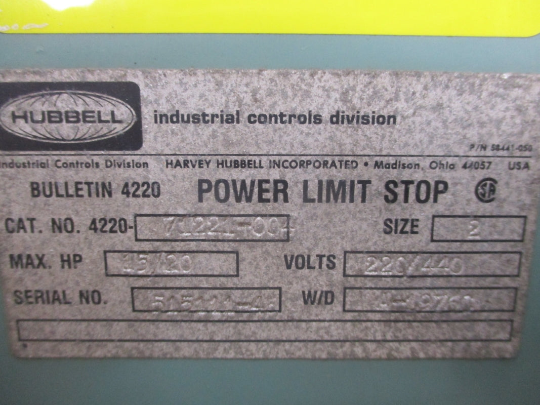 HUBBELL 4220-71221-004 440V NSNP