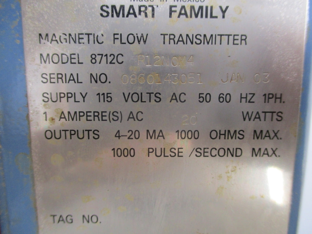 ROSEMOUNT 8712CR12N0M4 115V 1A UNMP