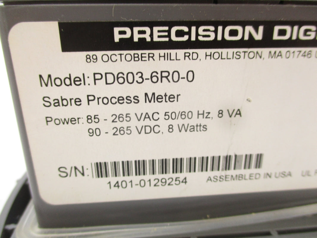 PRECISION DIGITAL PD603-6R0-0 85-265VAC NSMP