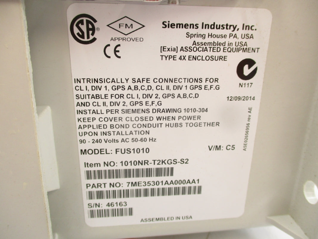 SIEMENS 7ME35301AA000AA1 FUS1010 240V NSMP MRO Global Solutions