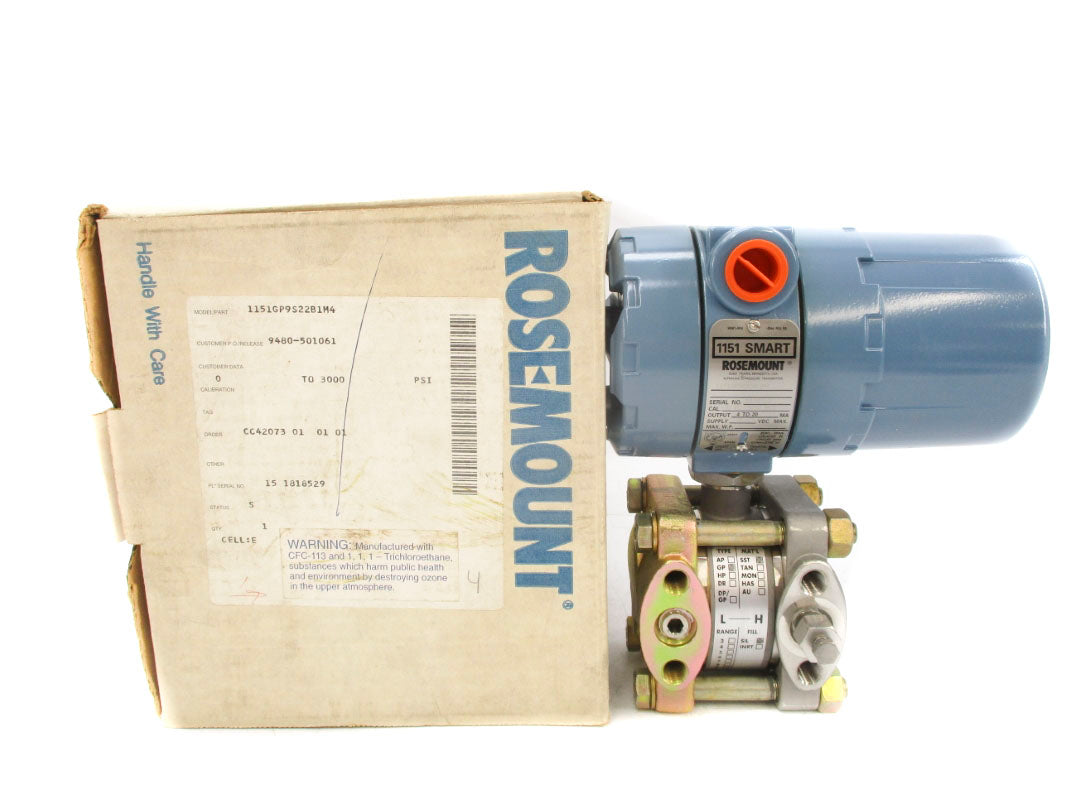 ROSEMOUNT 1151GP9S22B1M4 45VDC 3000PSI NSMP