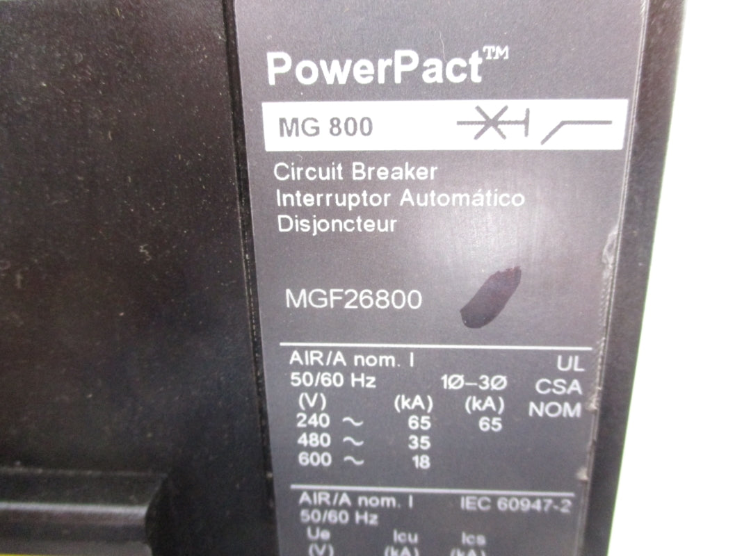 SQUARE D MGF26800 480V 800A (AS PICTURED) NSNP