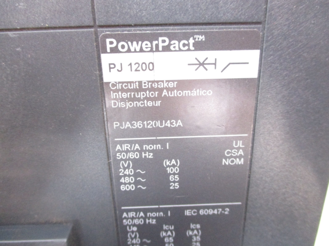 SQUARE D PJA36120U43A 480V 1200A NSNP