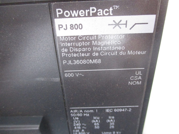 SQUARE D PJL36080M68 600V 800A NSNP