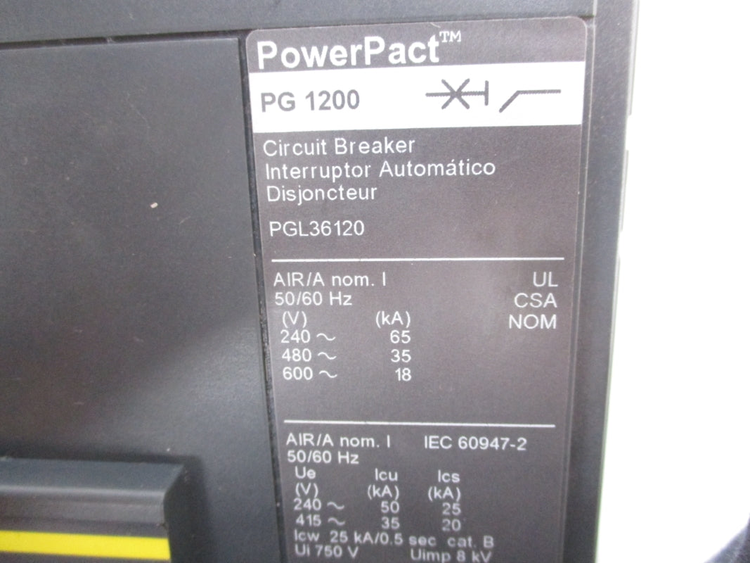 SQUARE D PGL36120 600V 1200A NSNP