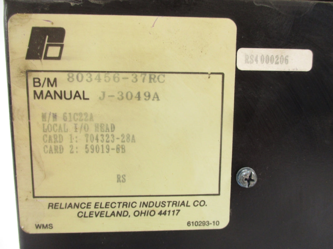 RELIANCE ELECTRIC 61C22A 803456-37RC 120VAC 1A UNMP