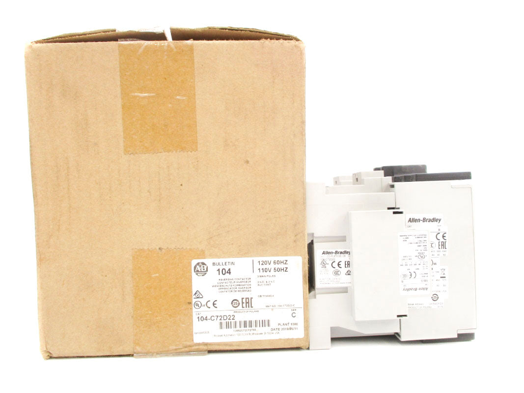 ALLEN BRADLEY 104-C72D22 SER. C 120V (BR/WH) NSMP