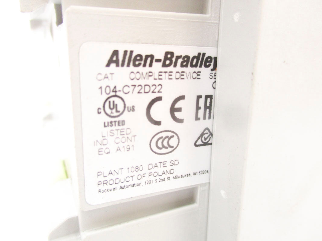 ALLEN BRADLEY 104-C72D22 SER. C 120V (BR/WH) NSMP