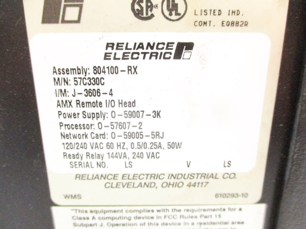 RELIANCE ELECTRIC 57C330C 120/240VAC 0.5/0.25A UNMP