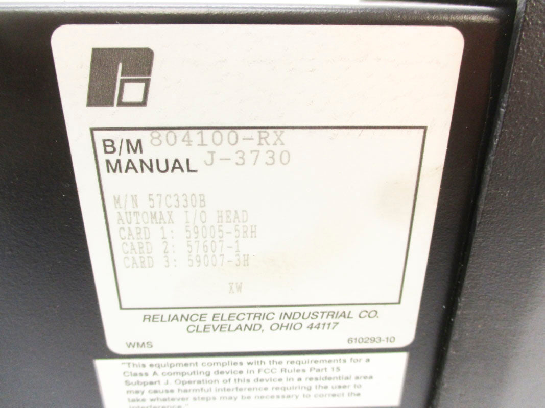 RELIANCE ELCTRIC 57C330B 804100-RX 240V UNMP