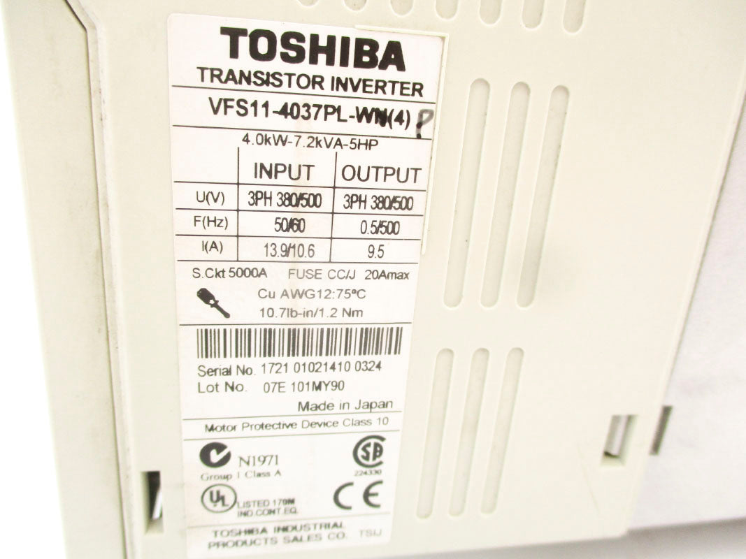 TOSHIBA VFS11-4037PL-WP4 500V 10.6A UNMP