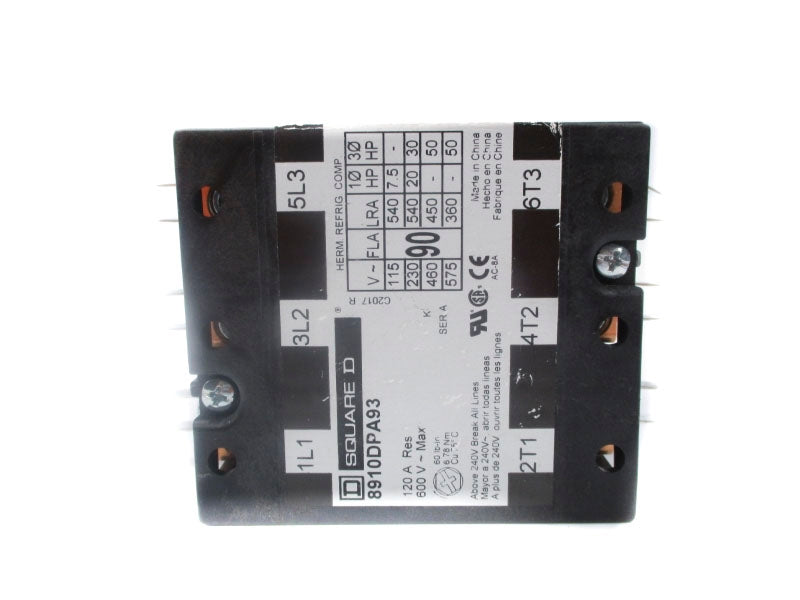 SQUARE D 8910DPA93 SER. A 480V 120A NSNP