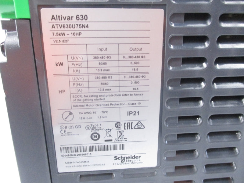 SCHNEIDER ELECTRIC ATV630U75N4 380-480V 13.8A NSNP