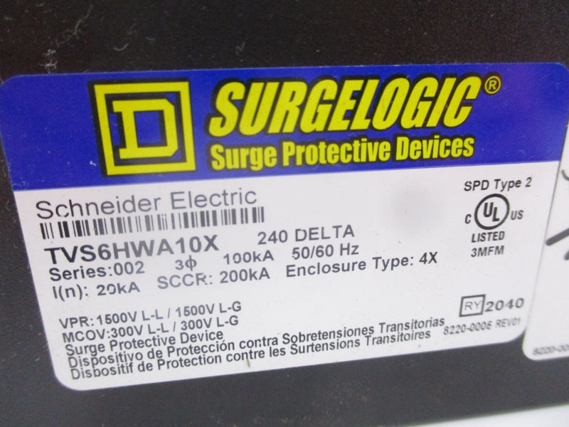 SQUARE D TVS6HWA10X SER. 002 NSNP