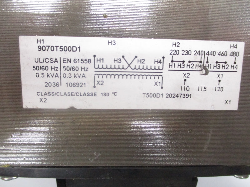 SQUARE D 9070T500D1 480V (AS PICTURED) NSNP