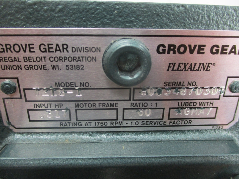 GROVE GEAR T218-1 60:1 NSMP