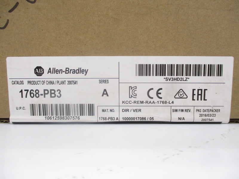 ALLEN BRADLEY 1768-PB3 SER. A DATE: 2016 NSFS
