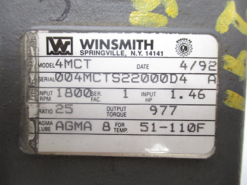 WINSMITH 4MCT 25:1 NSNP
