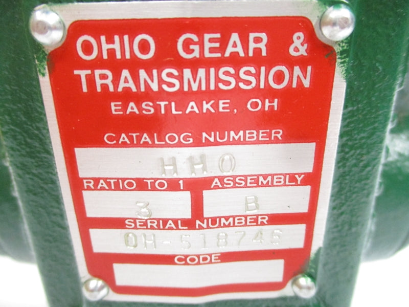 OHIO GEAR & TRANSMISSION HHO 3:1 NSNP