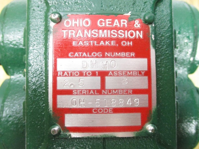 OHIO GEAR & TRANSMISSION DHHO 2.5:1 NSNP