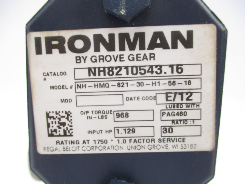 GROVE GEAR NH-HMQ-821-30-H1-56-16 NH8210543.16 30:1 NSMP