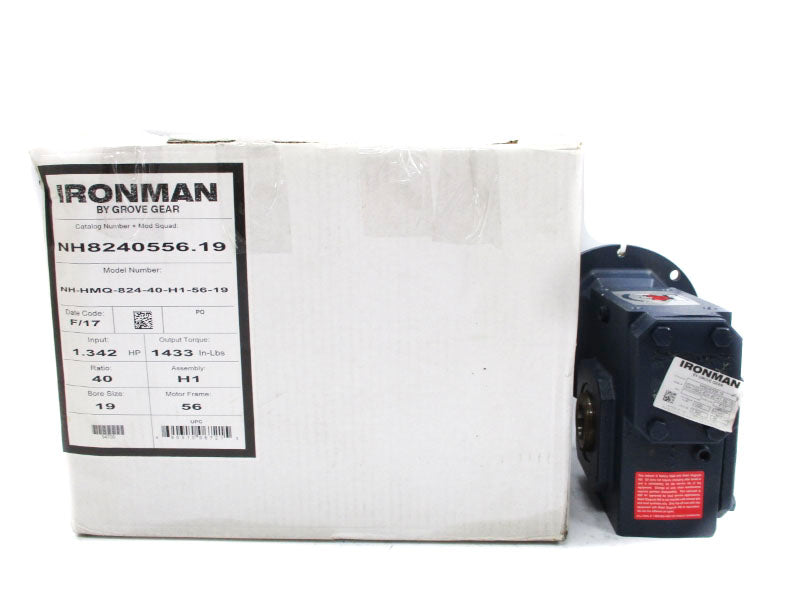 GROVE GEAR NH-HMQ-824-40-H1-56-19 NH8240556.19 40:1 NSMP