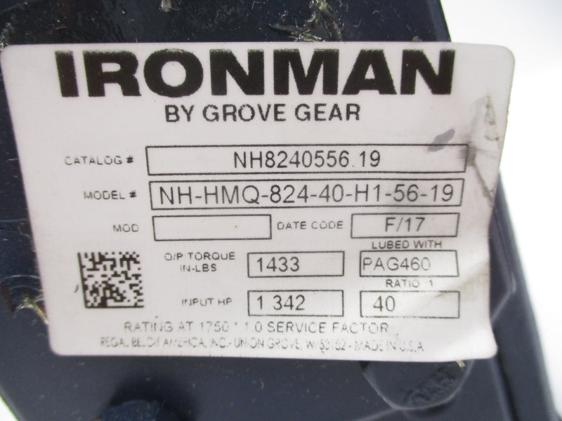 GROVE GEAR NH-HMQ-824-40-H1-56-19 NH8240556.19 40:1 NSMP