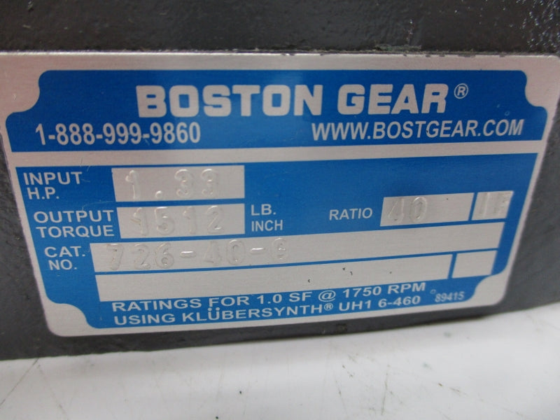 BOSTON GEAR 726-40-G 40:1 NSMP