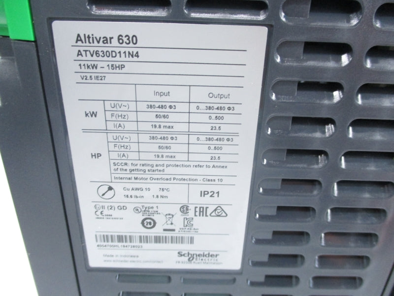 SCHNEIDER ELECTRIC ATV630D11N4 380-480V 19.8A NSNP