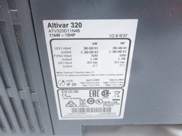 SCHNEIDER ELECTRIC ATV320D11N4B 380-500V 36.6A NSNP