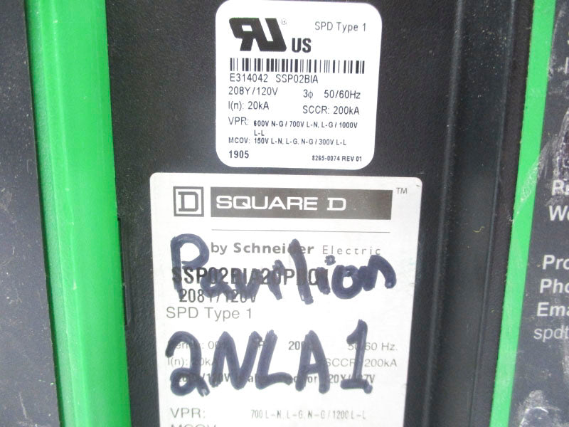 SQUARE D SSP02BIA20PBQ1 208Y/120V UNMP