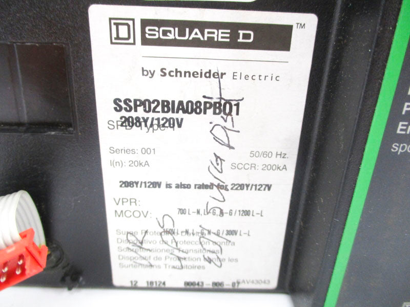 SQUARE D SSP02BIA08PBQ1 208Y/120V UNMP