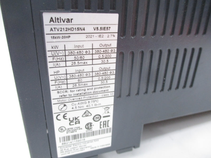 SCHNEIDER ELECTRIC ATV212HD15N4 480V NSNP