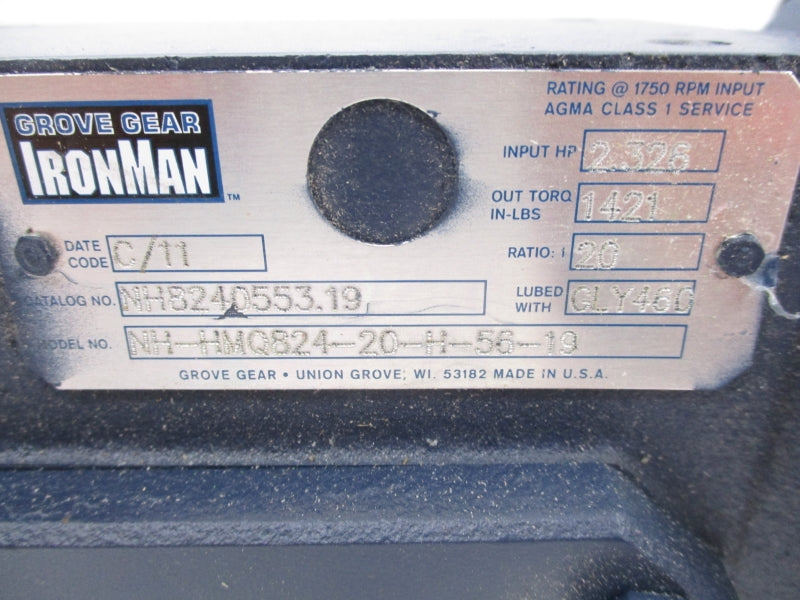 GROVE GEAR NH8240553.19 NH-HMQ824-20-H-56-19 NSMP