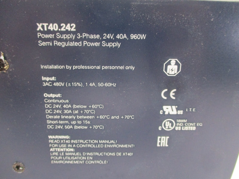 PULS XT40.242 24V 40A (AS PICTURED) NSMP