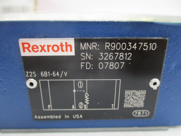 REXROTH Z2S6B1-64/V R900347510 NSMP